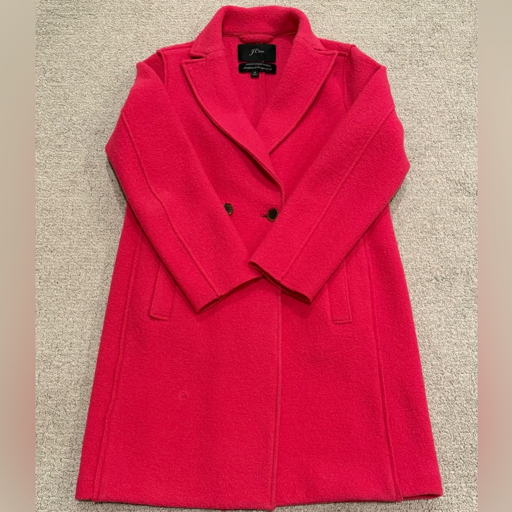 J Crew Italian Boiled Wool Coat - Size 6